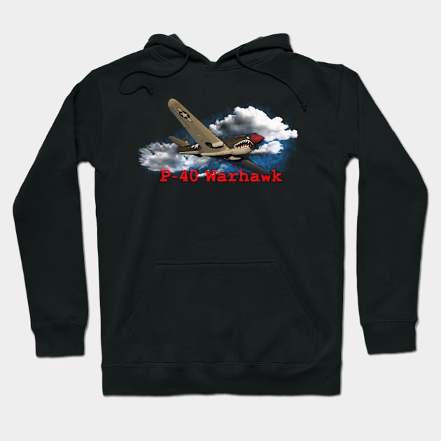 P-40 Warhawk - From Below Hoodie by OutPsyder